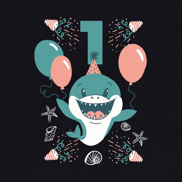 Baby Shark for 1st Birthday by SLAG_Creative